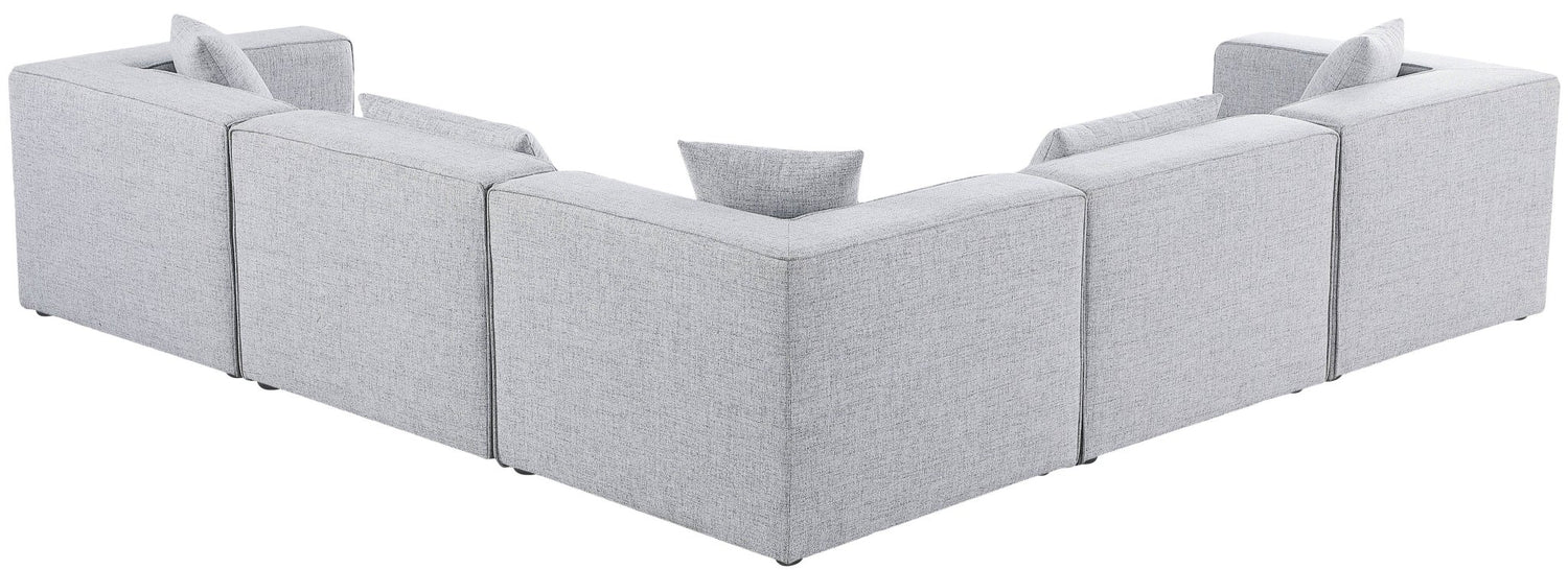 Cube - Modular Sectional 5 Piece - Gray - Modern & Contemporary | Home Elegance USA