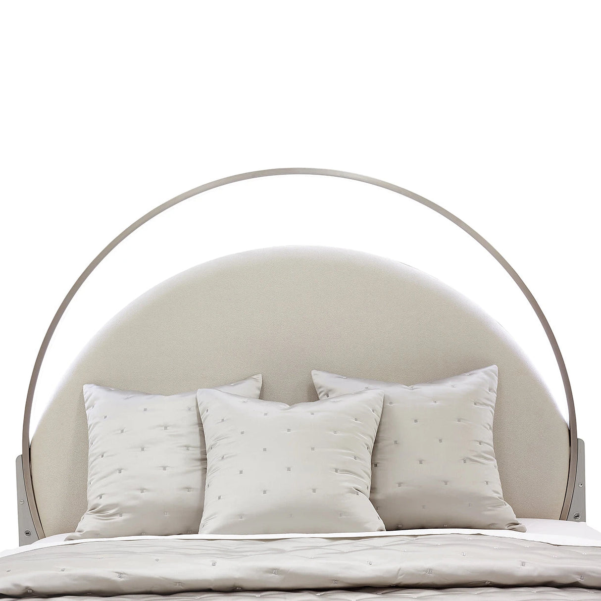 Eclipse Queen Bed with Lights Moonlight Finish aico by Michael Amini - Home Elegance USA