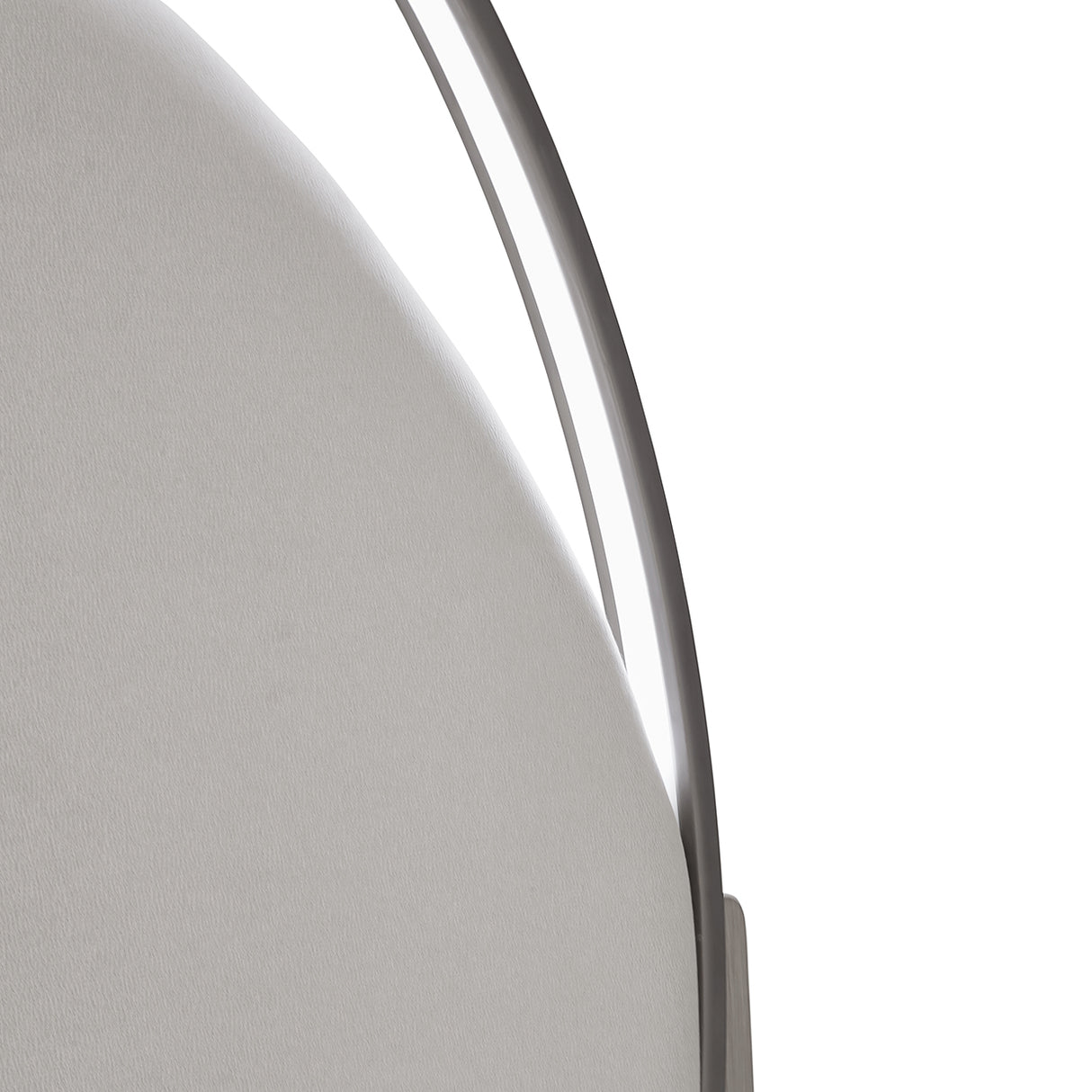 Eclipse Queen Bed with Lights Moonlight Finish aico by Michael Amini