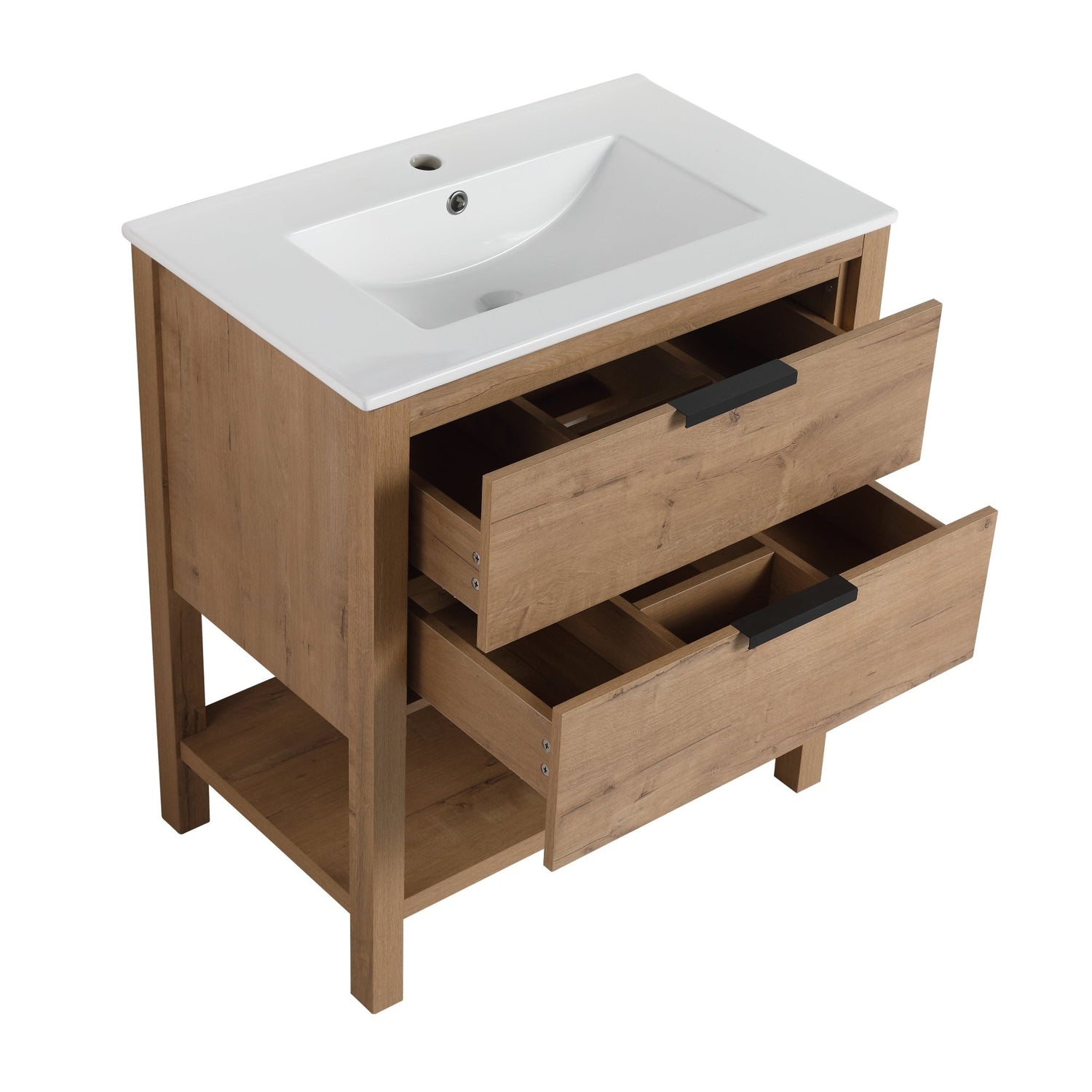 30 Inch Bathroom Vanity Plywood With 2 Drawers | Home Elegance USA