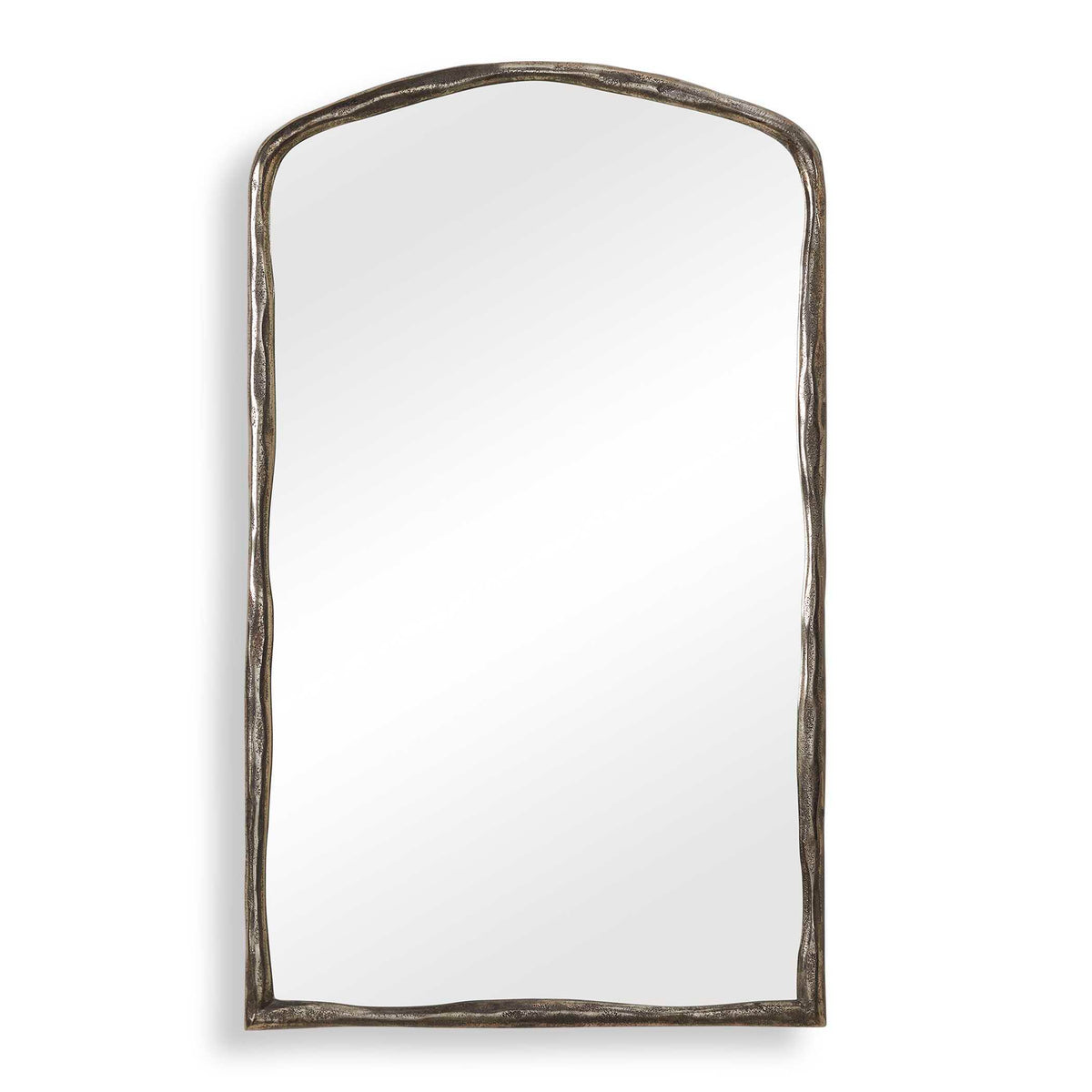Hammered Arch Arch Mirror Nickel - Dark Gray by Uttermost - View 1