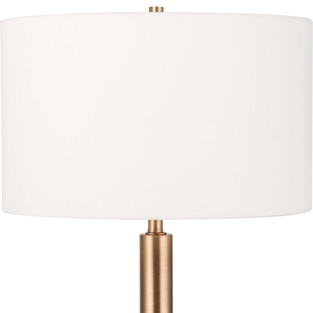Stowe Floor Lamp Satin Black - Black / White by Uttermost - View 4