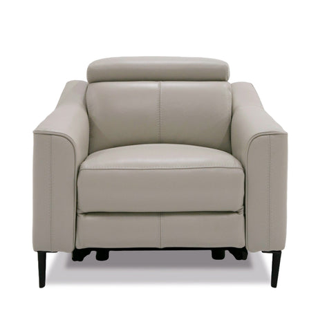 Divani Casa Eden - Modern Grey Leather Armchair | Home Elegance USA
