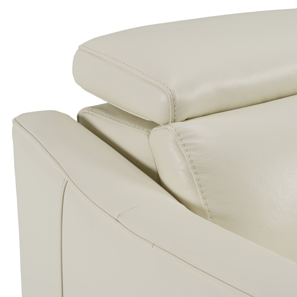 Divani Casa Eden - Modern White Leather Sofa With 2 Recliners