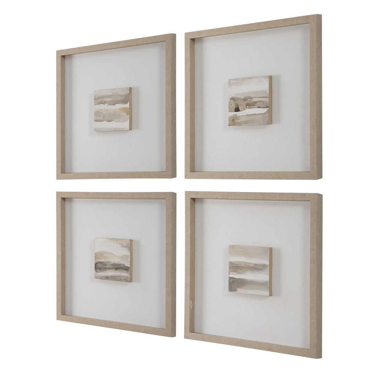 Studying Sepia Hand Painted Canvases (Set of 4) - Light Brown by Uttermost - View 4