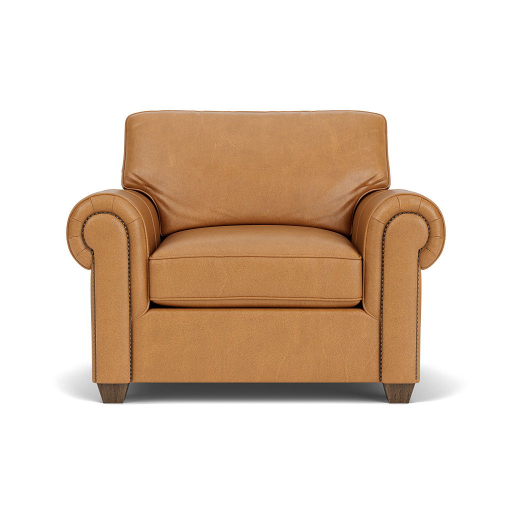 Carson Leather Chair, Nailhead Trim | Flexsteel
