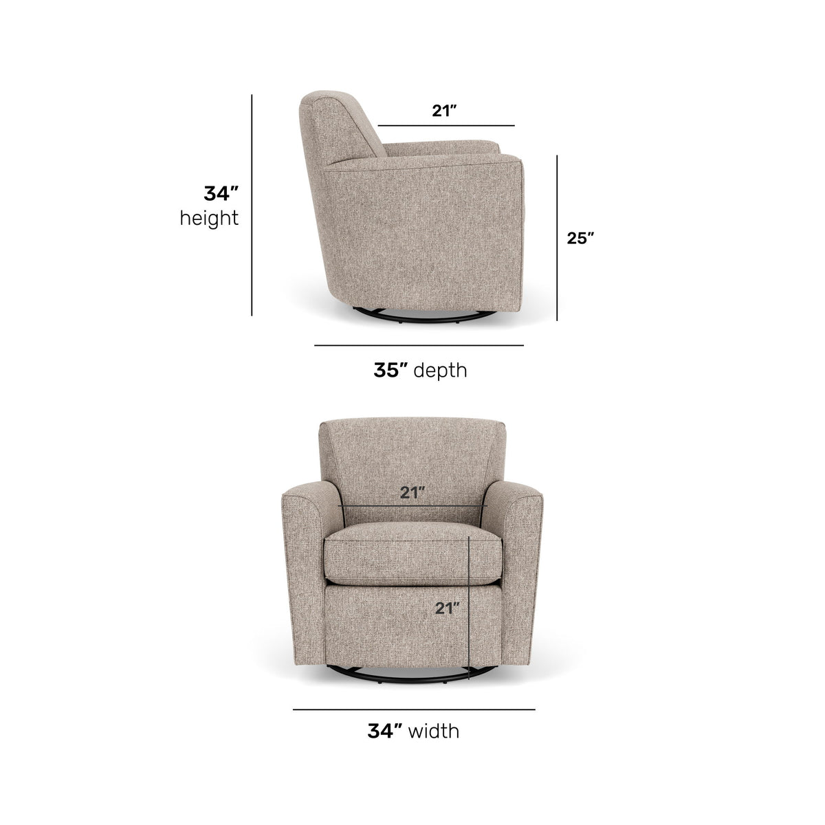 Kingman Fabric Swivel Glider | Flexsteel