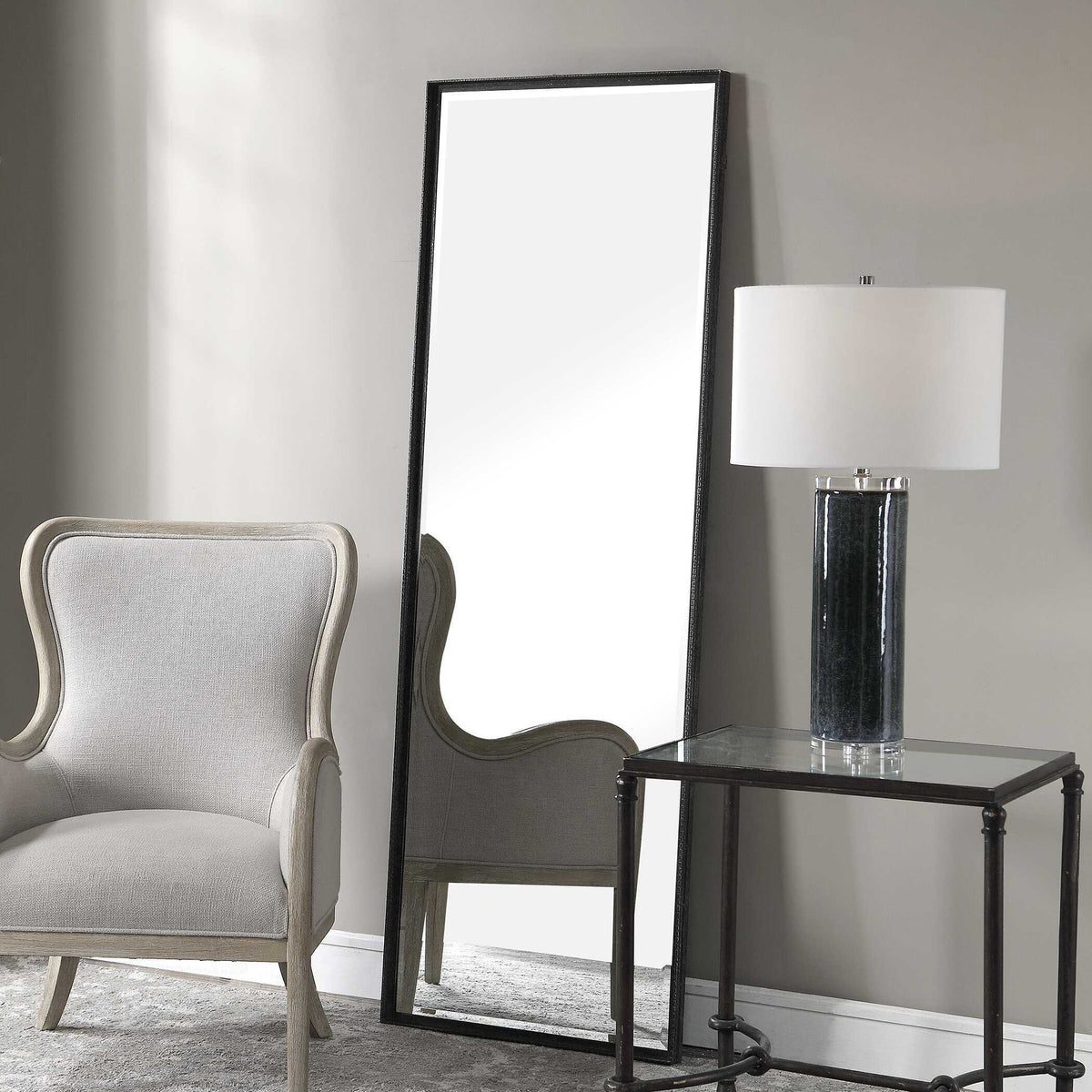 Callan Dressing / Leaner Mirror - Black by Uttermost - View 2
