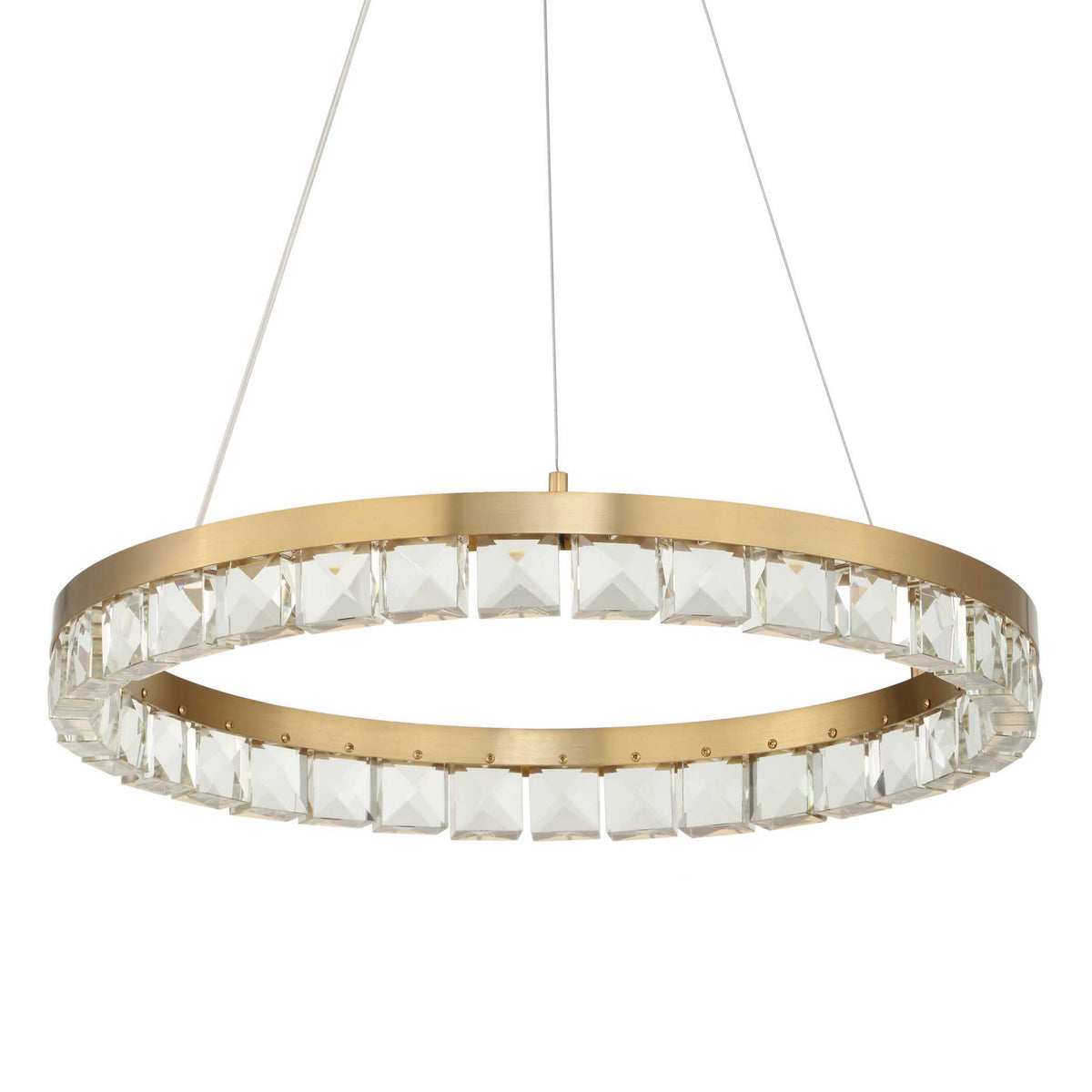 Segovia Round Crystal LED Chandelier - Gold by Uttermost - View 5