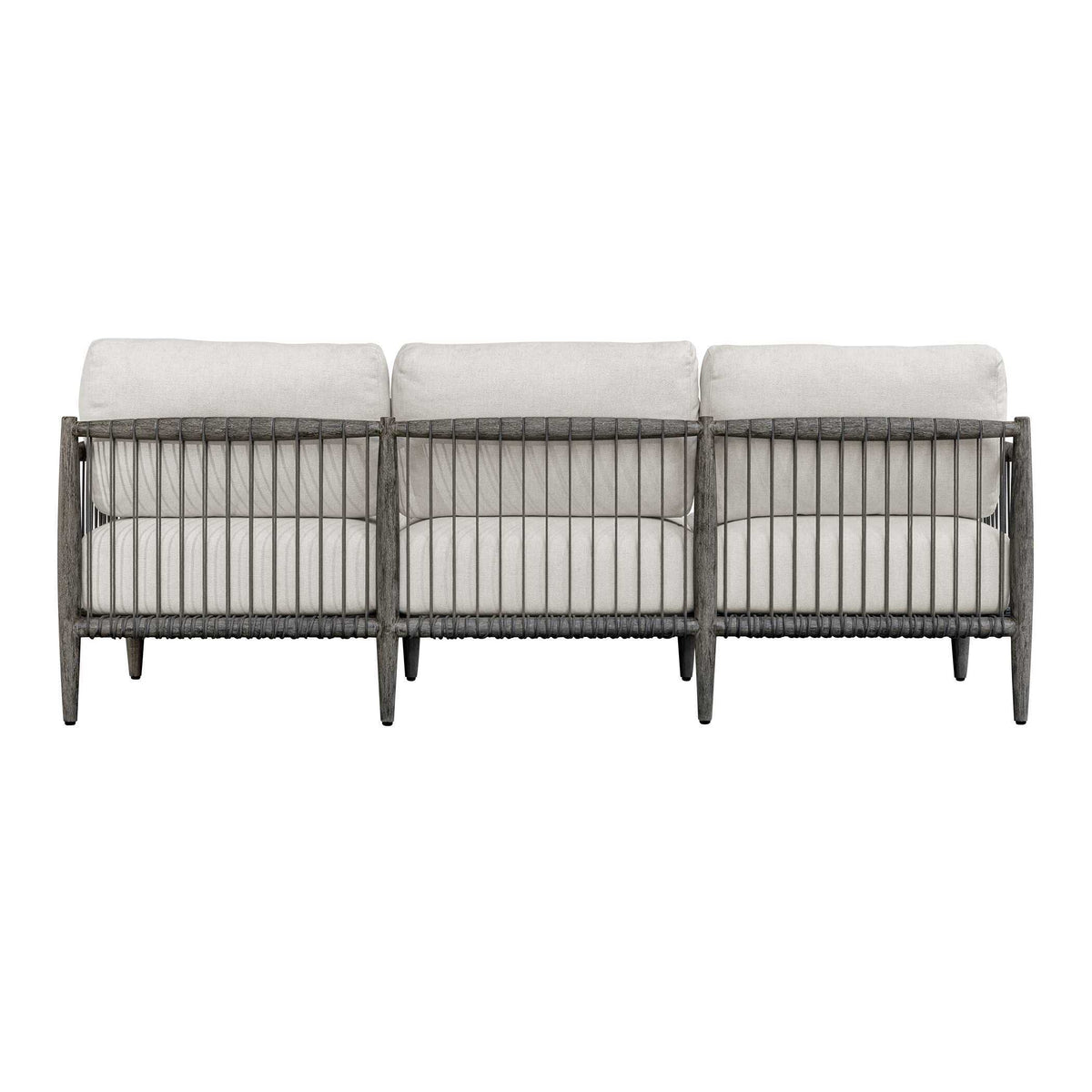 Borneo Outdoor Sofa Brown / Oyster White - White / Dark Brown by Uttermost - View 10