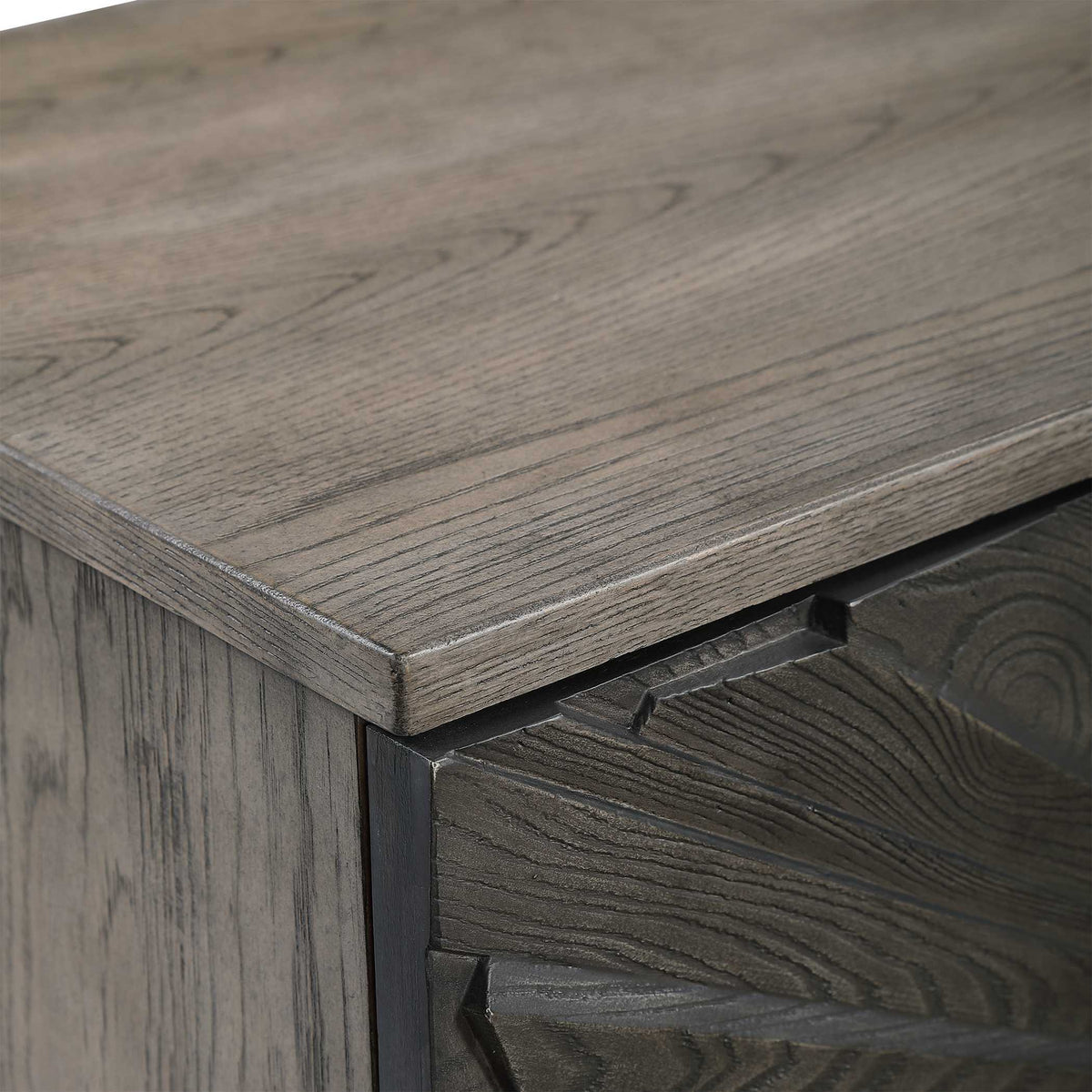 Shield Oak 2 Door Cabinet - Dark Gray by Uttermost - View 8