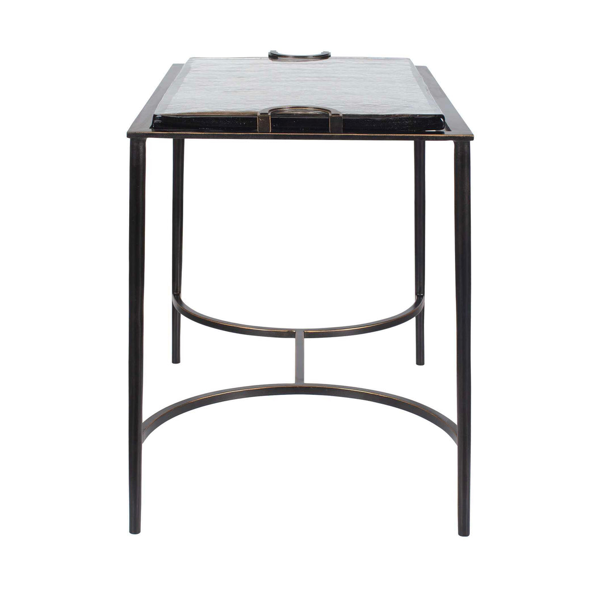 Eisen Textured Glass Accent Table - Bronze by Uttermost - View 4