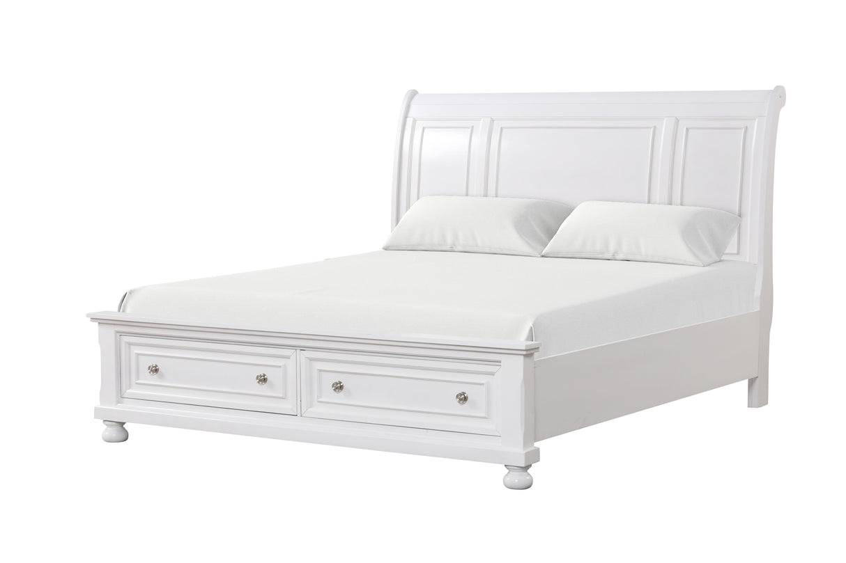 Meade G8975A-KB King Bed ( 4 Boxes) , White