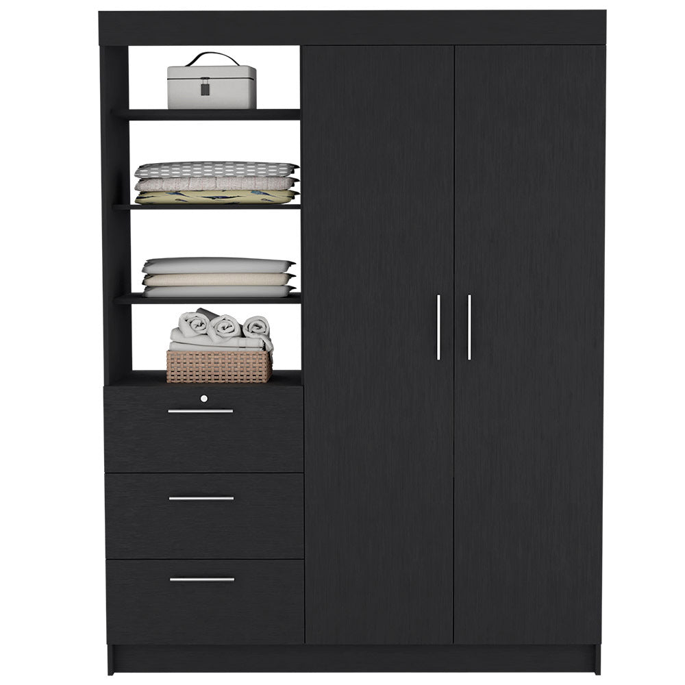 Armoire Rumanu, Bedroom, Black - sold by Home Elegance USA