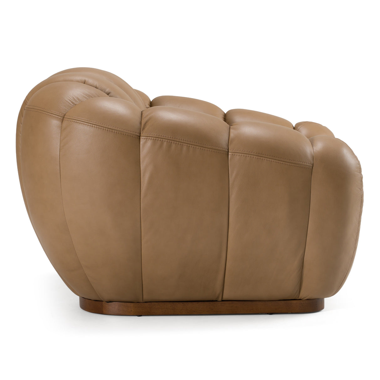 Ekwok - Modern Tan Leather Chair - View Image 1