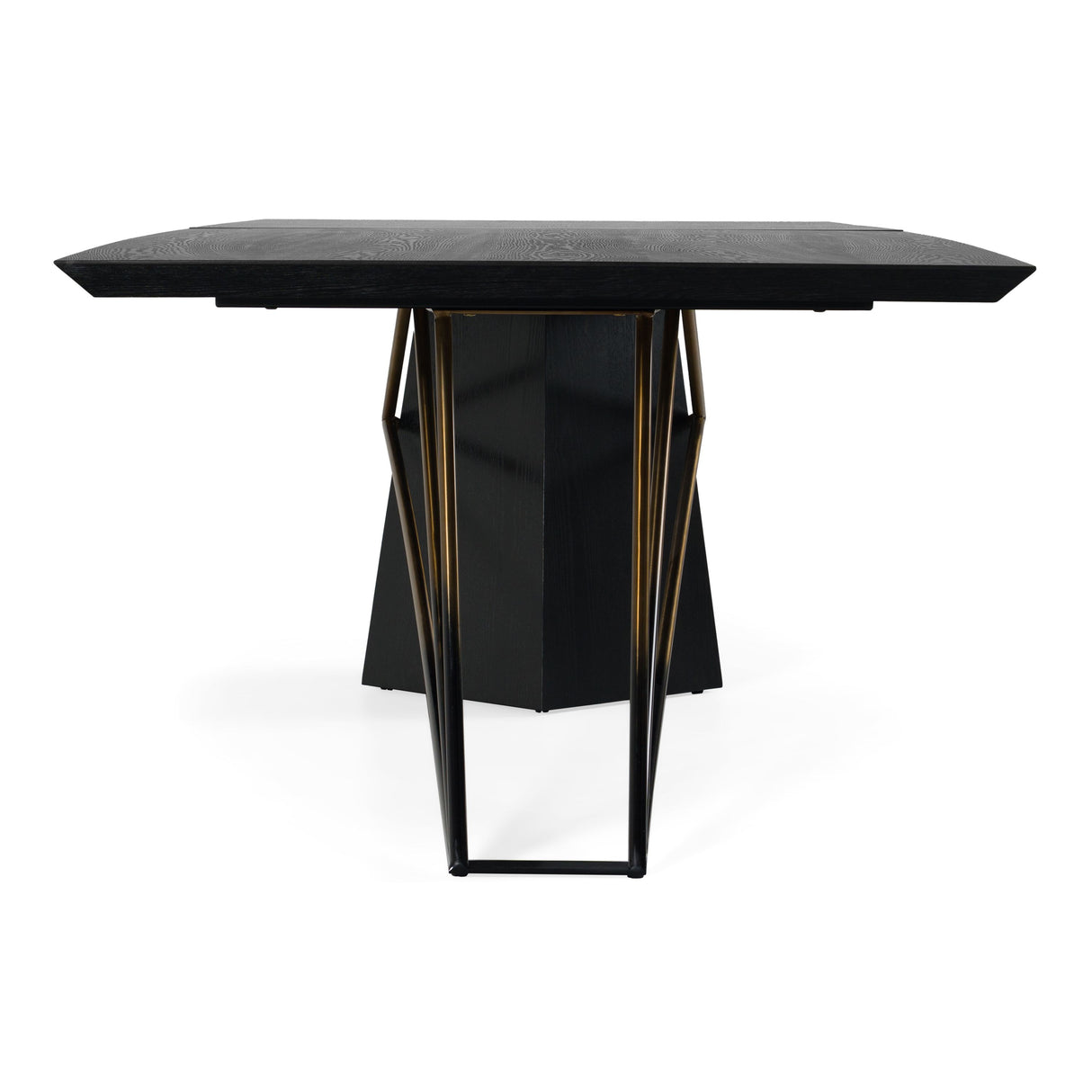 Modrest Elkhorn - Glam Black Ash + Stainless Steel 126" Dining Table