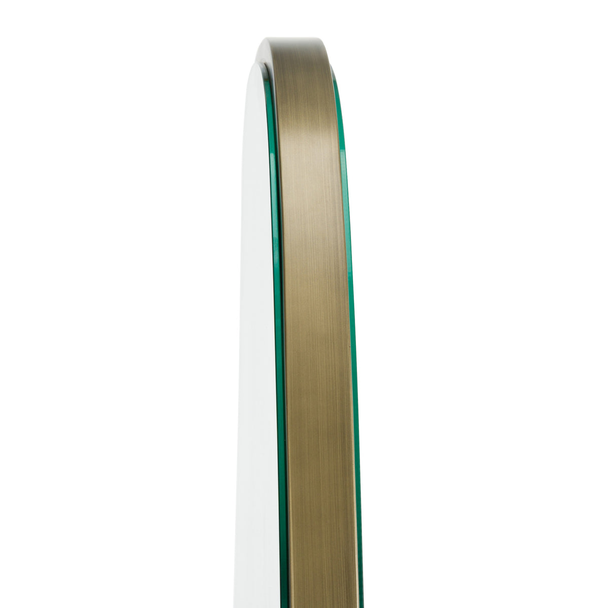Esteem - Modern Antique Brass Freestanding Mirror - View Image 1
