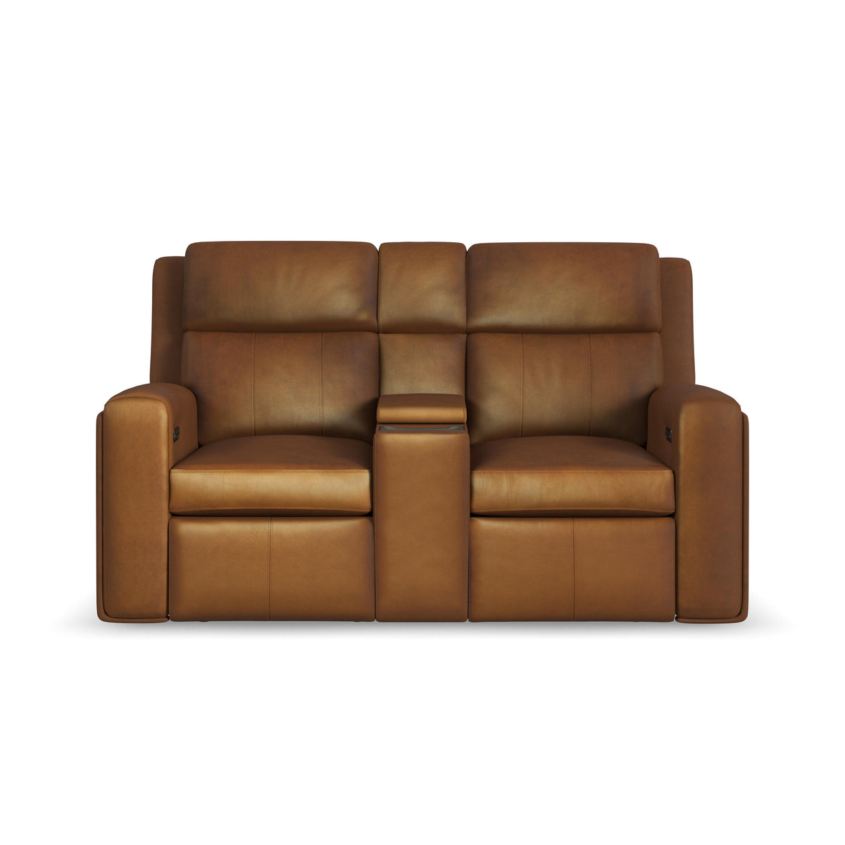 Wyatt Power Reclining Loveseat With Console & Power Headrests & Lumbar - Canyon | Flexsteel