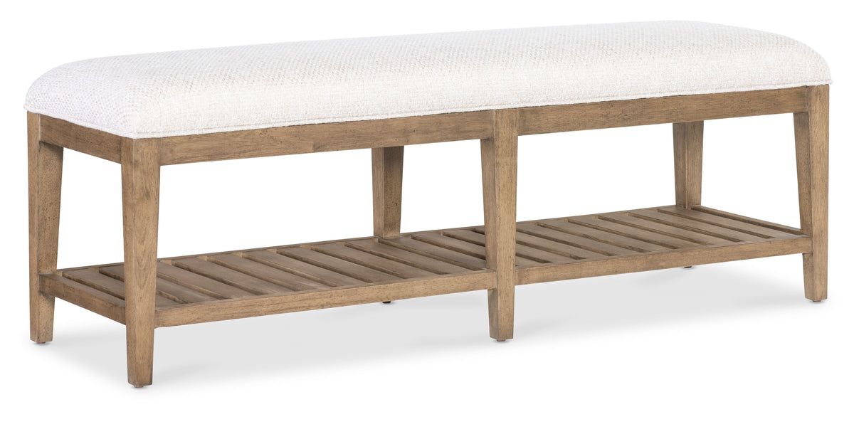 Vineyard Row Bed Bench Beige - Light Brown / White by Hooker Furniture - View 1