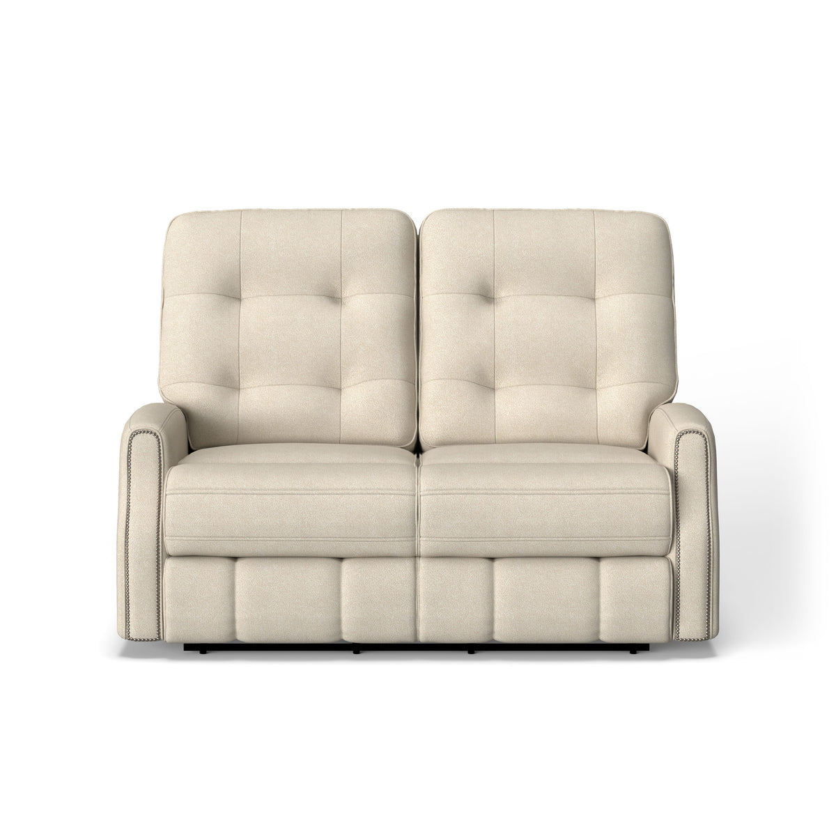 Devon Transitional Fabric Power Reclining Loveseat With Power Headrests | Flexsteel