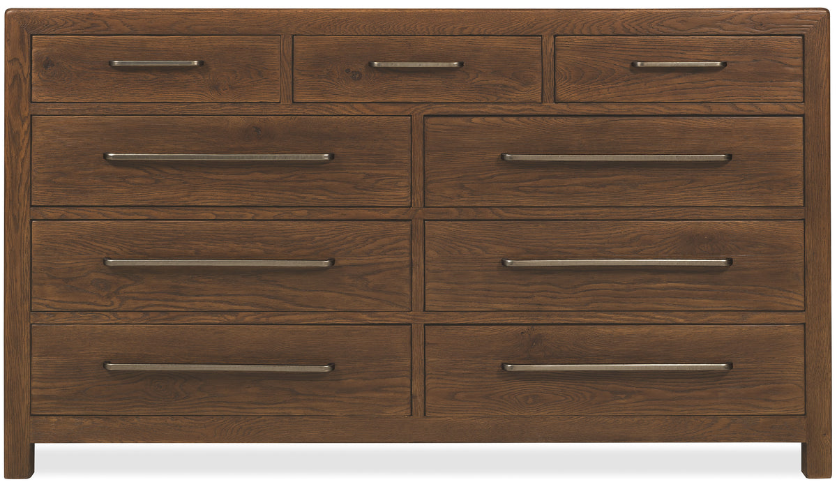 Driftwood Nine-Drawer Dresser Medium Wood - Dark Brown by Hooker Furniture - View 2