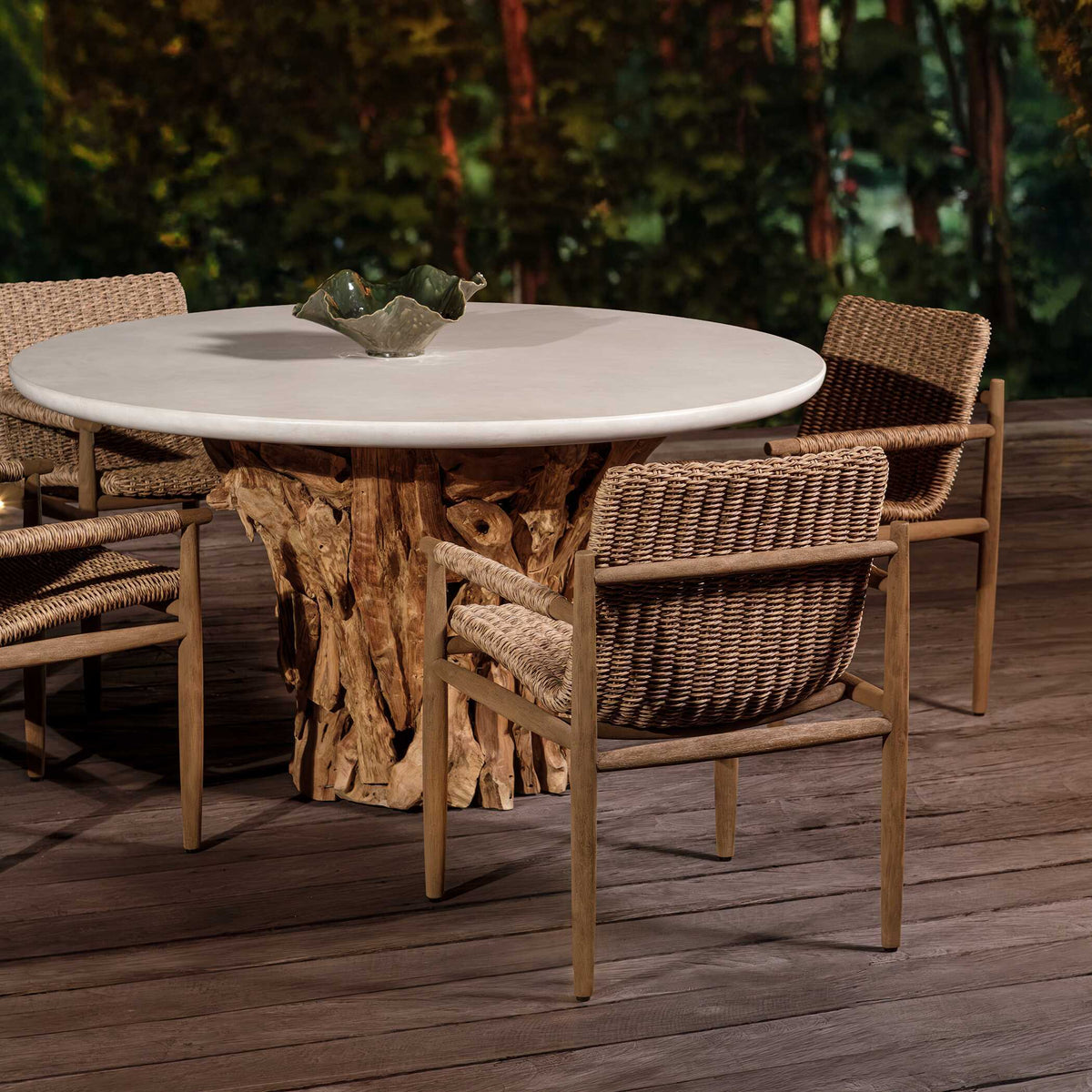 Sumba Golden Flax Outdoor Dining Chair - Light Brown by Uttermost - View 8