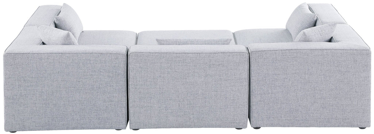 Cube - Modular Sectional 6 Piece - Gray - Fabric | Home Elegance USA