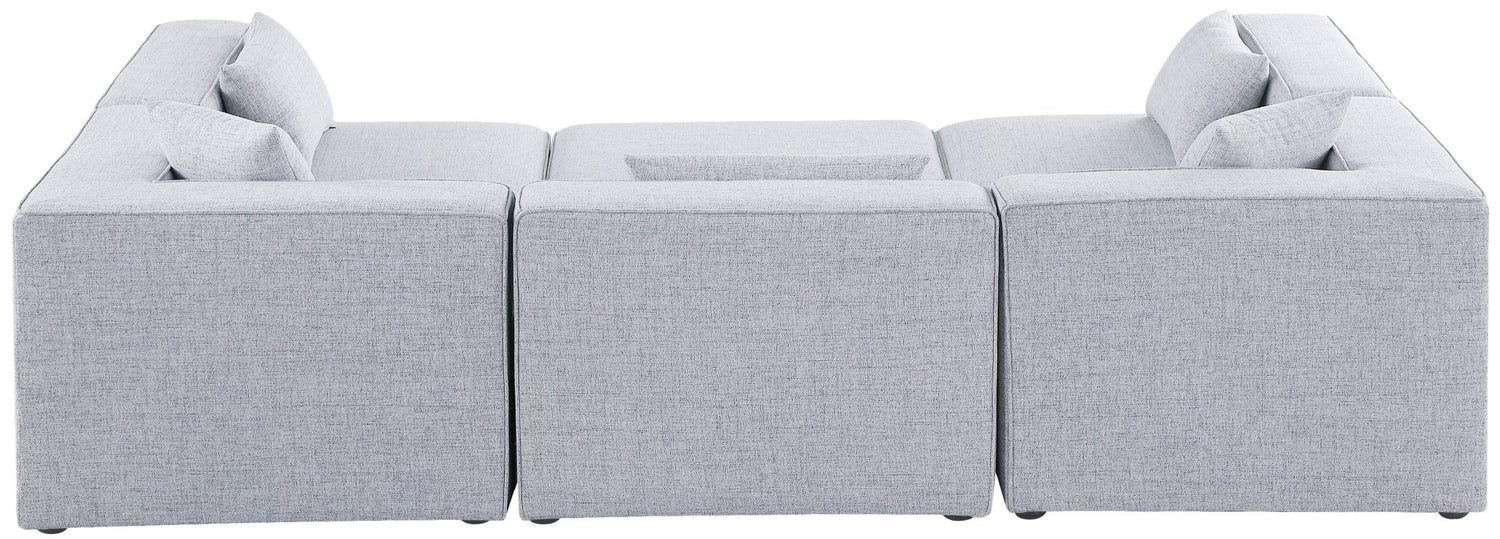 Cube - Modular Sectional 6 Piece - Gray - Fabric | Home Elegance USA