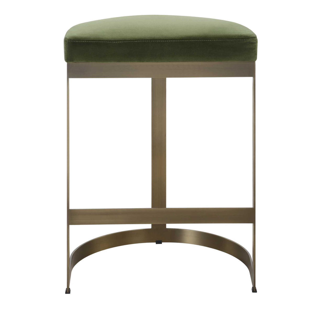 Ivanna Brass Counter Stool Moss - Green / Bronze by Uttermost - View 6