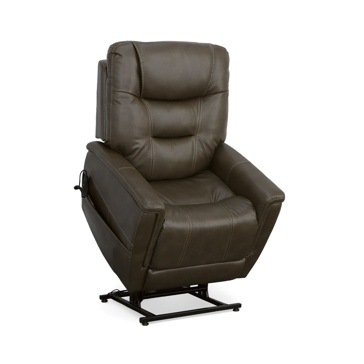 Shaw Power Lift Recliner With Power Headrest & Lumbar - Driftwood | Flexsteel