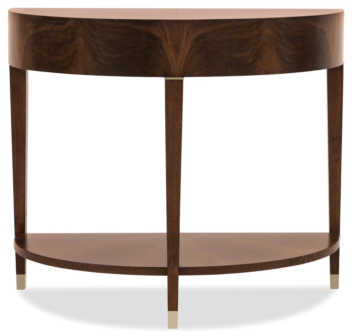 Archives Demilune Console Classic Walnut - Dark Brown by Hooker Furniture - View 3