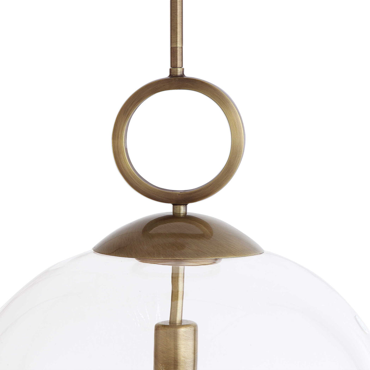 Calix Large Blown Glass 1 Light Pendant - White / Yellow by Uttermost - View 4