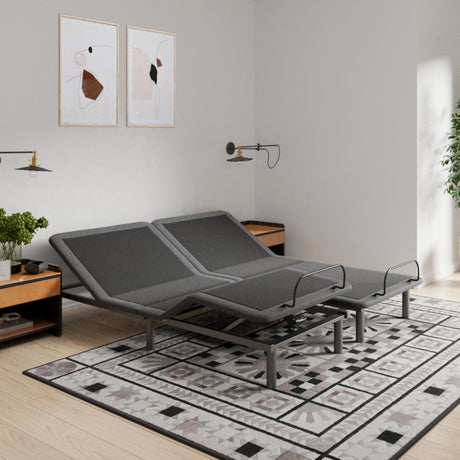 King Size Flex Head Quick Assembly Adjustable Bed Frame with Voice Activated Controls