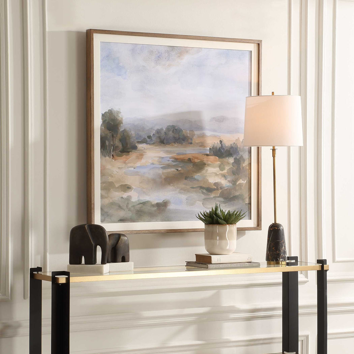 River Afternoon Landscape Print - Light Brown by Uttermost - View 3