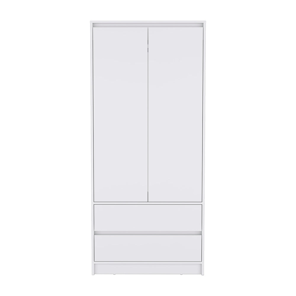 Beloit 3 Piece Bedroom Set, Nightstand + Dresser+ Armoire, White - sold by Home Elegance USA