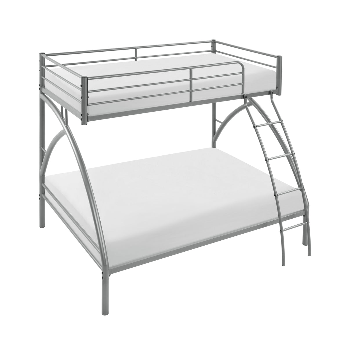 Gray Metal Frame Twin/Full Bunk Bed, Youth Bed, Youth Bedroom Furniture, Easy Assembly - sold by Home Elegance USA