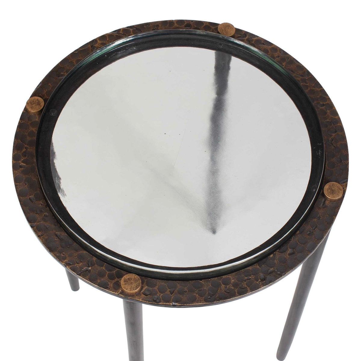 Kennington Round Glass Accent Table - Black by Uttermost - View 6