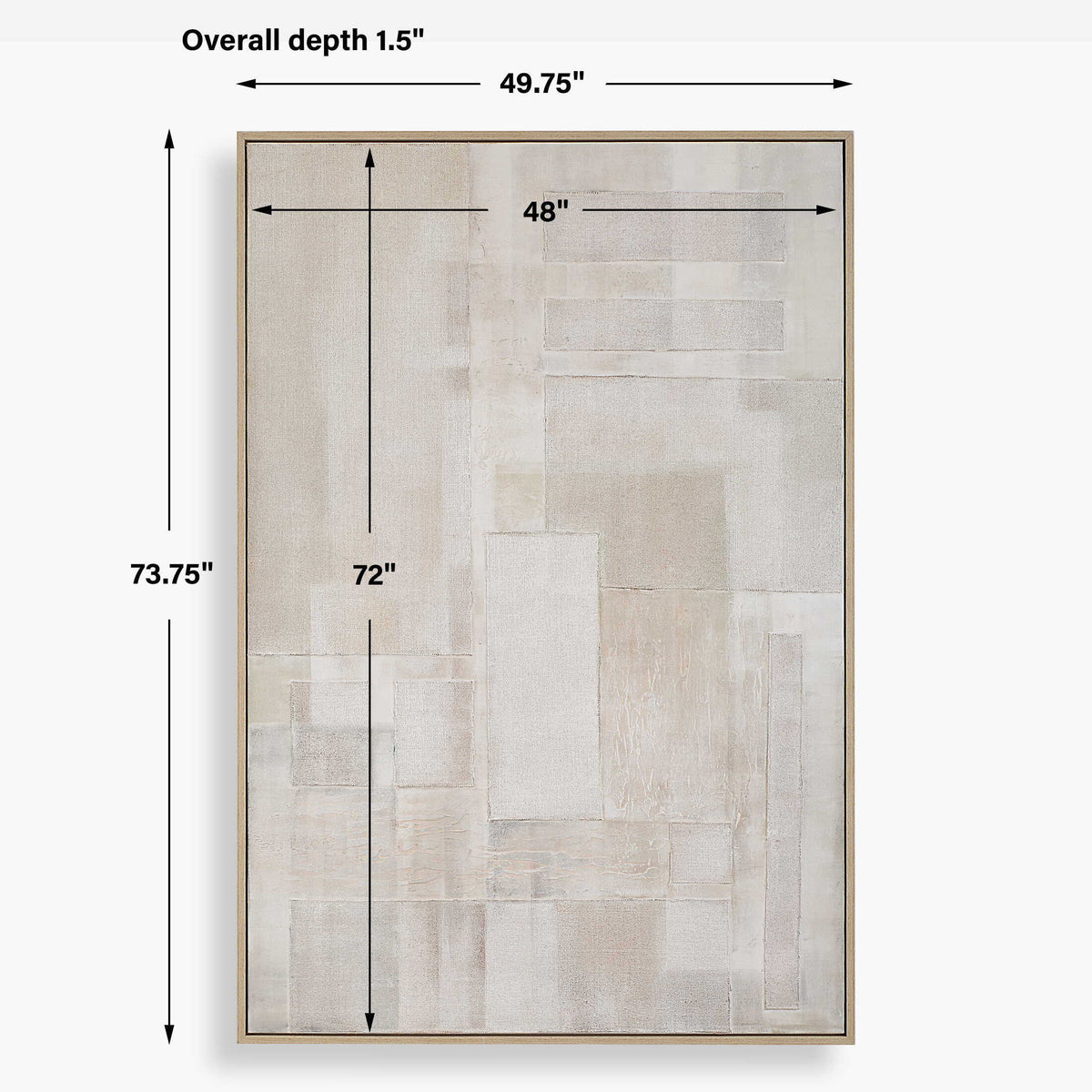 Erase Canvas Abstract Art - Gray by Uttermost - View 8