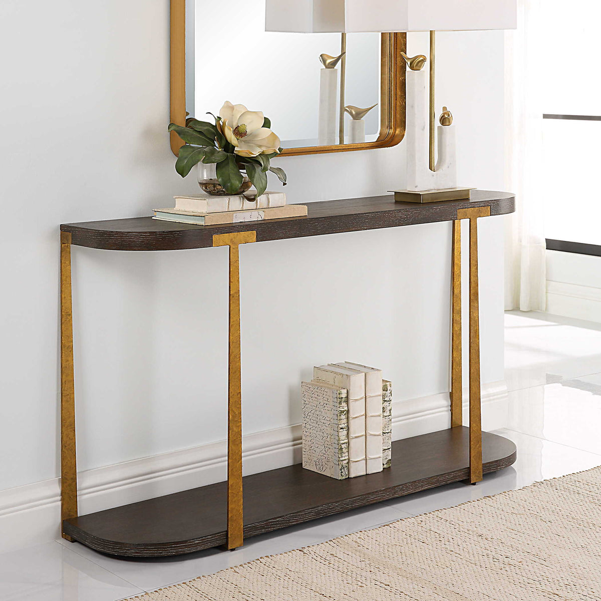 Palisade Wood Console Table - Dark Brown by Uttermost - View 3