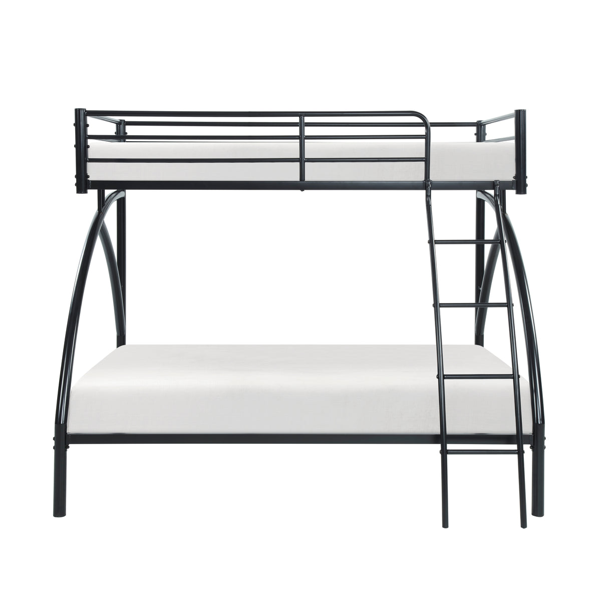 Black Metal Frame Twin/Full Bunk Bed, Youth Bed, Youth Bedroom Furniture, Easy Assembly - sold by Home Elegance USA