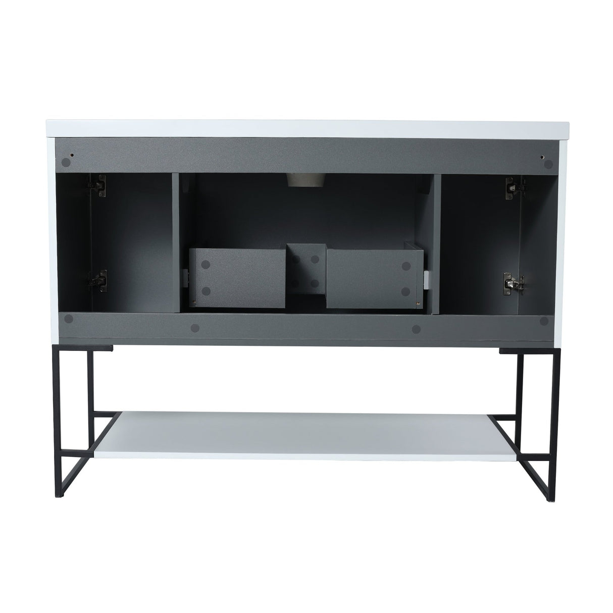 48 Inch Freestanding Bathroom Vanity With Resin Basin,48x18 - BVA01148WH | Home Elegance USA