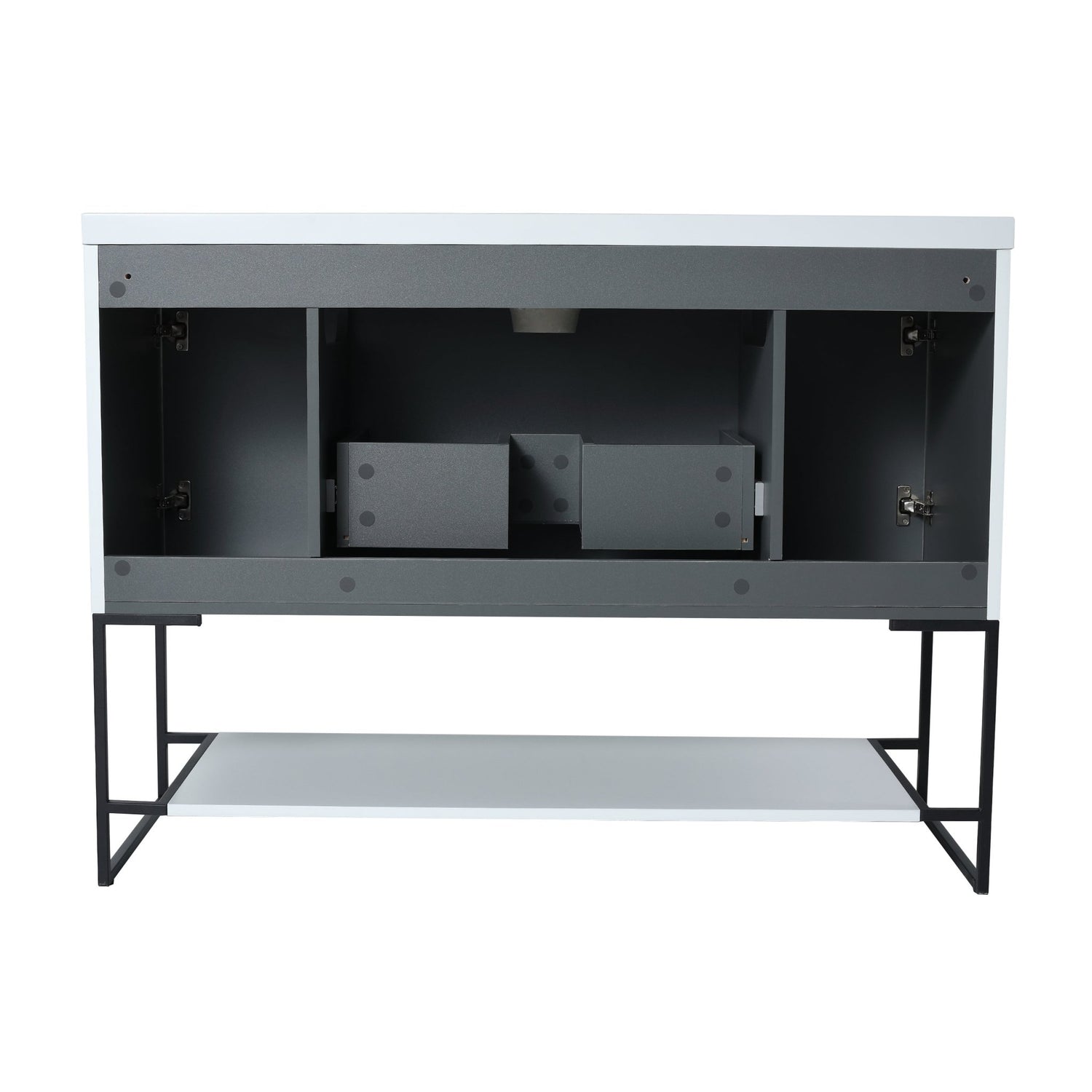 48 Inch Freestanding Bathroom Vanity With Resin Basin,48x18 - BVA01148WH | Home Elegance USA