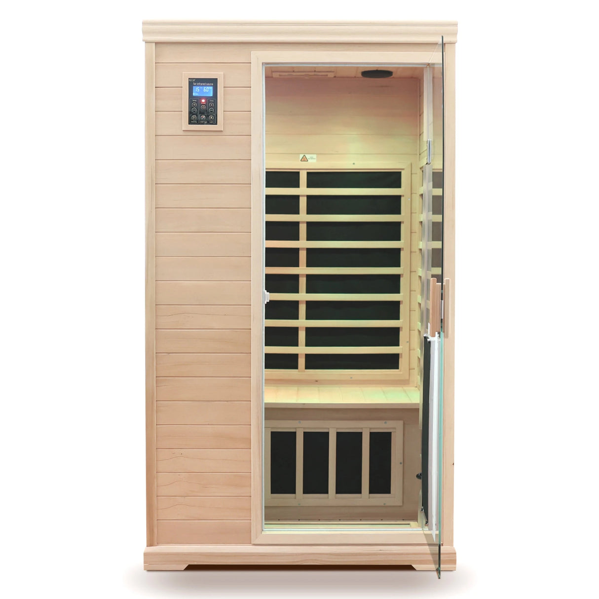 Two-Person Far-Infrared Hemlock Indoor Sauna Room with Bluetooth & LED Lights - sold by Home Elegance USA
