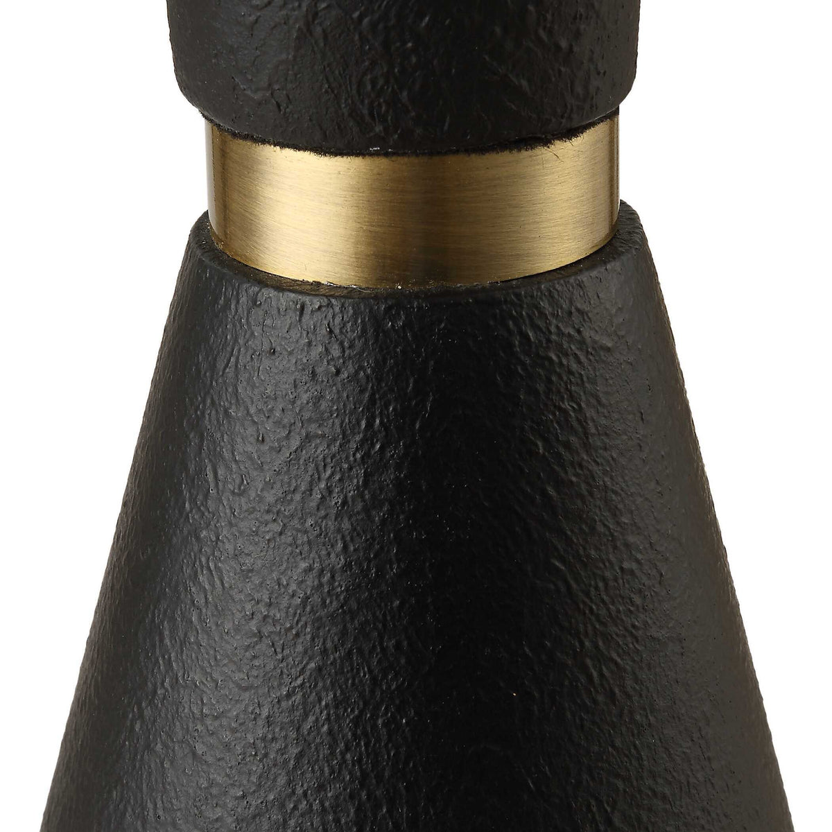 Layla Black Tapered Floor Lamp by Uttermost - View 6