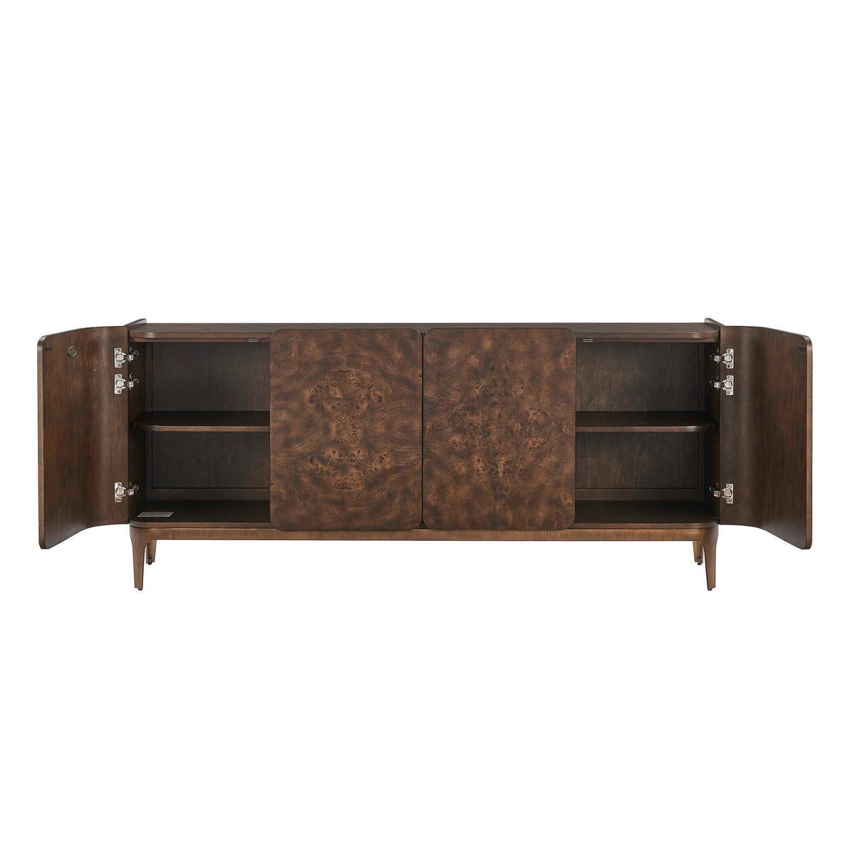 Melbourne Mappa Burl 4 Door Cabinet Woodtone - Dark Brown by Uttermost - View 7