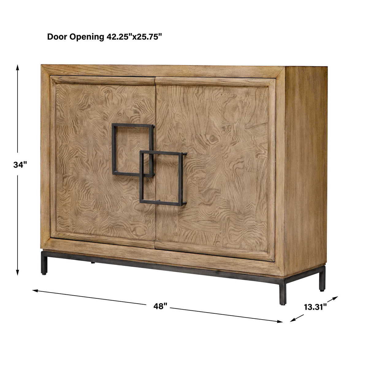 Paltrow Burl 2 Door Cabinet Woodtone - Light Brown by Uttermost - View 10