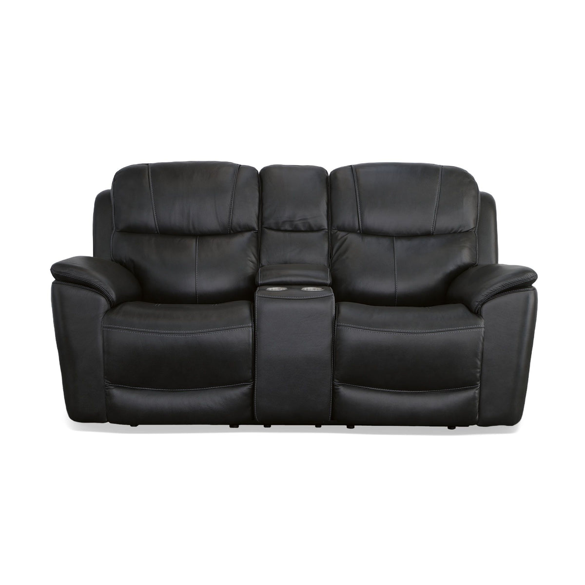 Crew Power Reclining Loveseat With Console, Power Headrests & Lumbar - Raven | Flexsteel