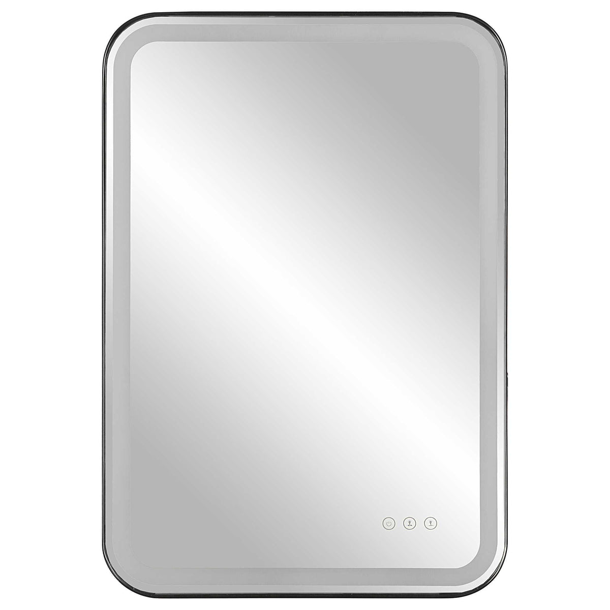 Crofton Vanity Mirror Black & Silver - Black / Silver by Uttermost - View 5