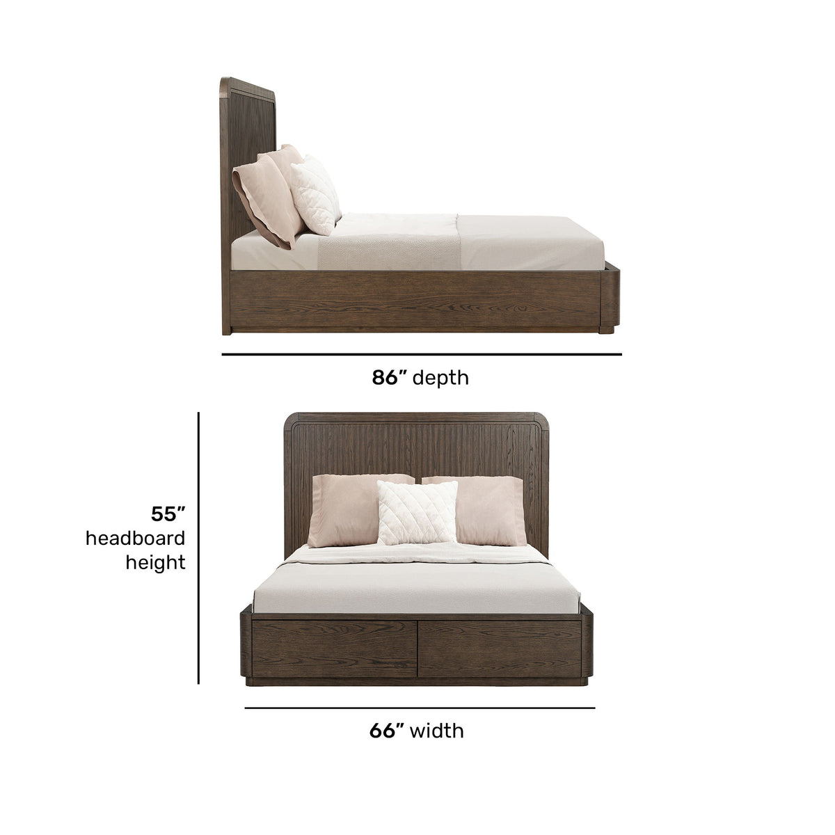Athens Queen Panel Storage Bed - Dark Brown | Flexsteel