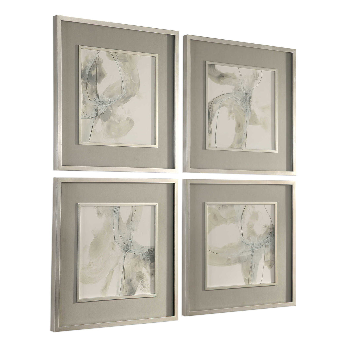 Divination Abstract Art (Set of 4) - Beige / Gray by Uttermost - View 3